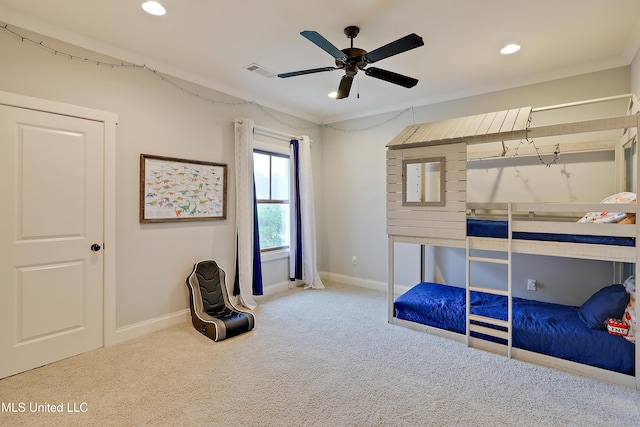 233 Arbor Trl, Brandon, MS 39047 - unfurnished bedroom with carpet, visible vents, recessed lighting, and baseboards