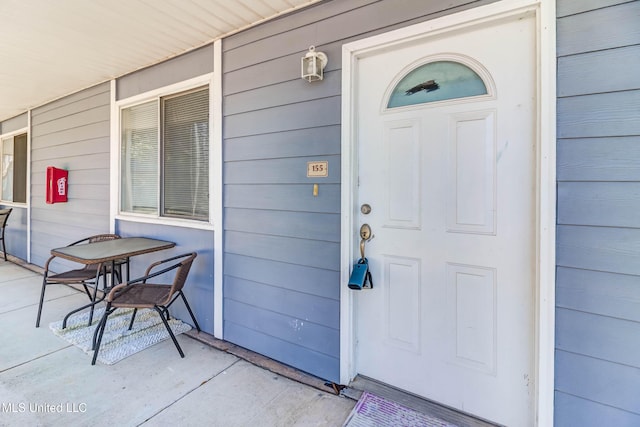 view of doorway to property