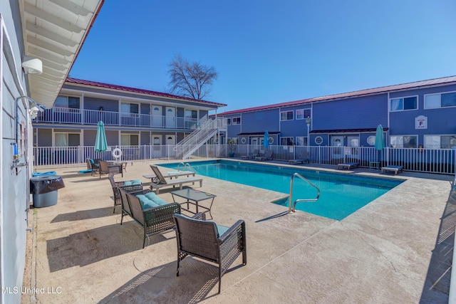 view of pool with a patio