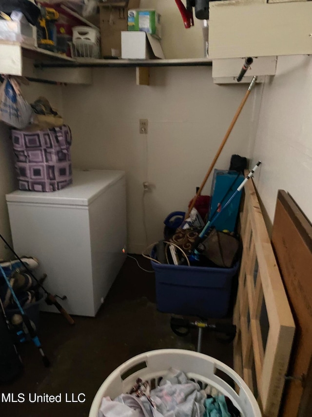 view of clothes washing area