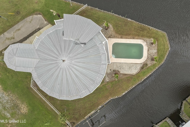 141 Janelle Dr, Bay Saint Louis, MS 39520 - bird's eye view of a pool area