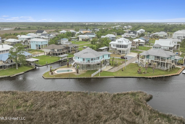 141 Janelle Dr, Bay Saint Louis, MS 39520 - aerial perspective of suburban area featuring a nearby body of water