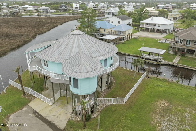 141 Janelle Dr, Bay Saint Louis, MS 39520 - aerial perspective of suburban area featuring a large body of water