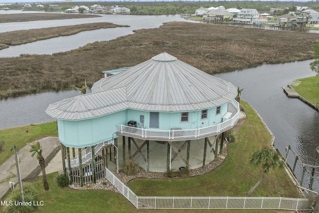141 Janelle Dr, Bay Saint Louis, MS 39520 - aerial view of property and surrounding area with a large body of water