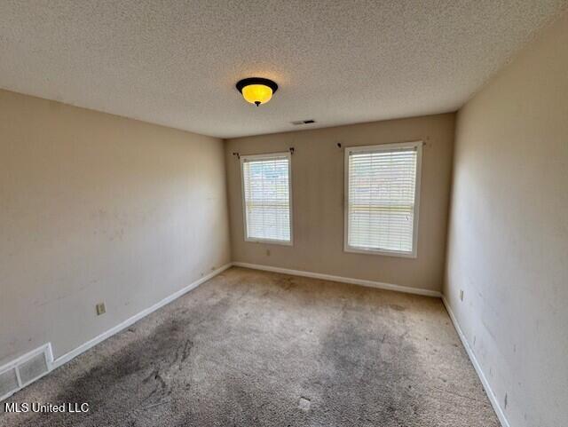 7428 Wallingford Dr, Olive Branch, MS 38654 - empty room featuring carpet, baseboards, and a textured ceiling