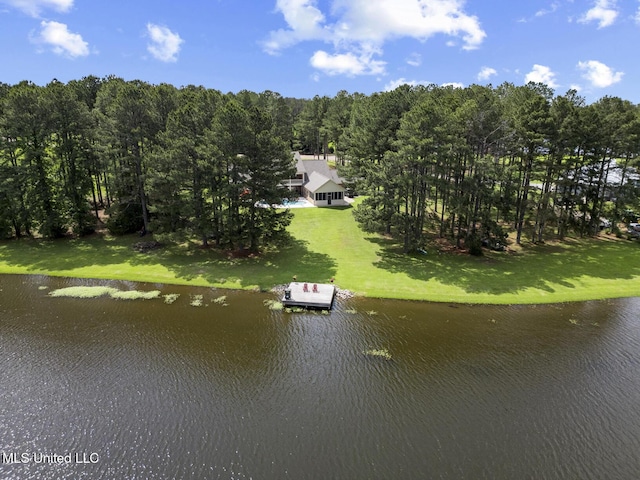 130 Pine Lake Cv, Flora, MS 39071 - bird's eye view with a water view