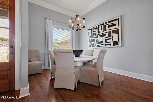 102 Hampton Chase, Madison, MS 39110 - dining room featuring a chandelier, ornamental molding, and wood finished floors