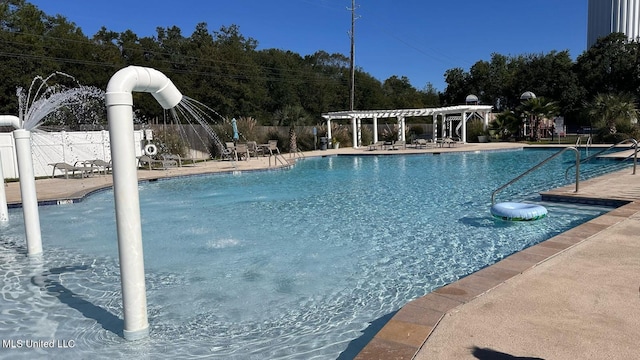 2252 Beach Dr Unit 701, Gulfport, MS 39507 - community pool with a pergola and a patio area