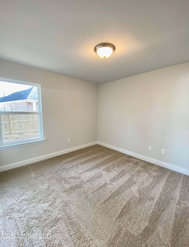 view of carpeted empty room