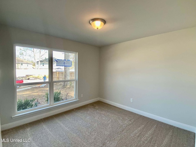 view of carpeted empty room