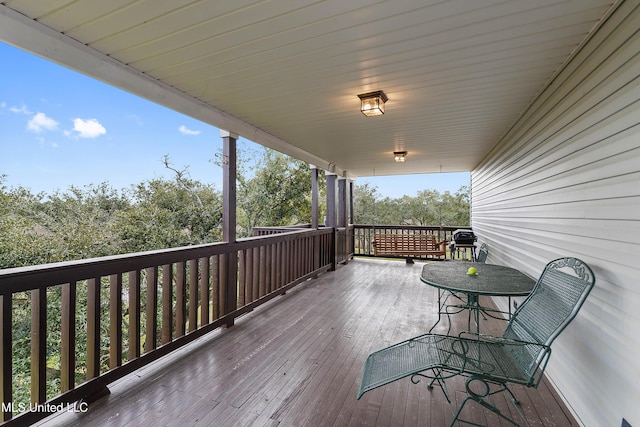 view of wooden terrace