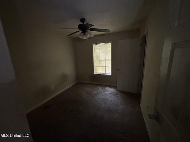 1143 Oak Glen Pl, Jackson, MS 39212 - empty room with carpet flooring, baseboards, and a ceiling fan