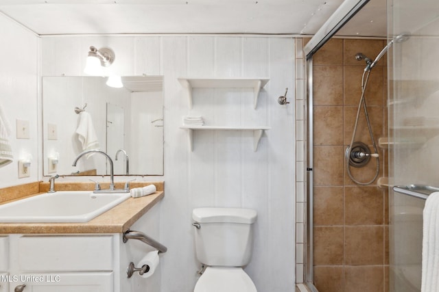 112 Dogwood Ln, Pass Christian, MS 39571 - bathroom with a stall shower, vanity, and toilet