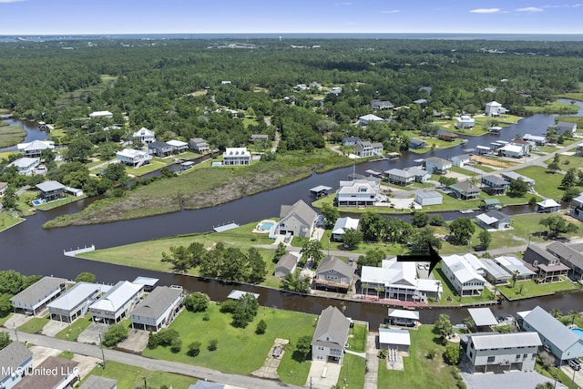 855 Dove Blvd, Bay Saint Louis, MS 39520 - aerial overview of property's location with a nearby body of water and nearby suburban area