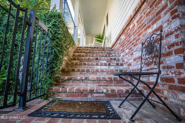 view of stairs