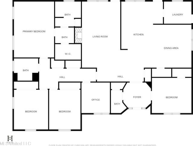 1304 Estelle St, Hattiesburg, MS 39402 - view of property floor plan