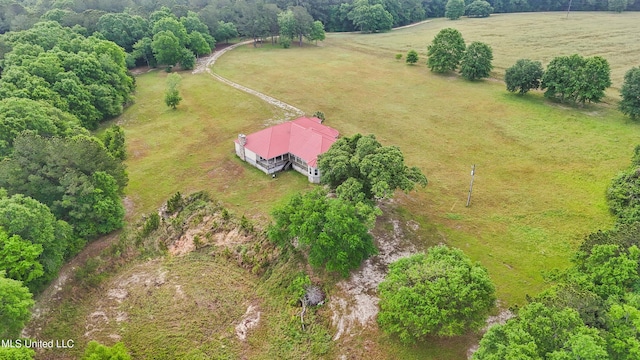 bird's eye view featuring a rural view
