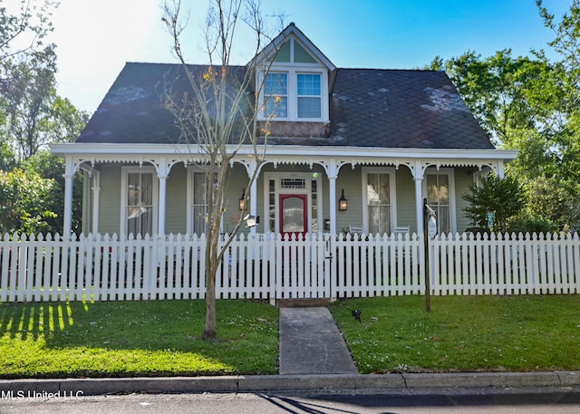 204 Arlington Ave, Natchez, MS 39120 - view of front of house with covered porch and a fenced front yard