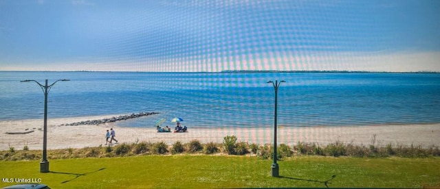 water view featuring a view of the beach