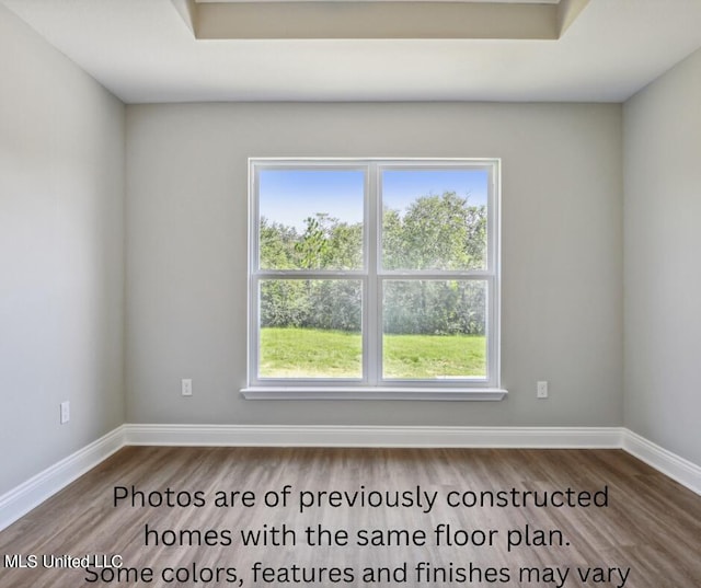 unfurnished room featuring wood-type flooring