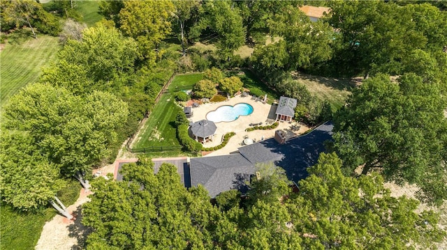 1 Denny Ln, Huntleigh, MO 63131 - aerial view of property and surrounding area featuring a pool area