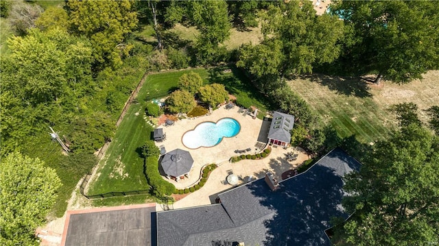 1 Denny Ln, Huntleigh, MO 63131 - drone / aerial view of a pool
