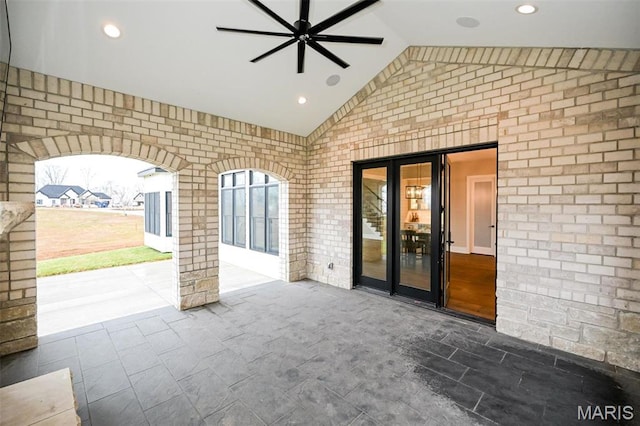 712 Silver Buck Ln, Chesterfield, MO 63005 - view of patio / terrace featuring a ceiling fan
