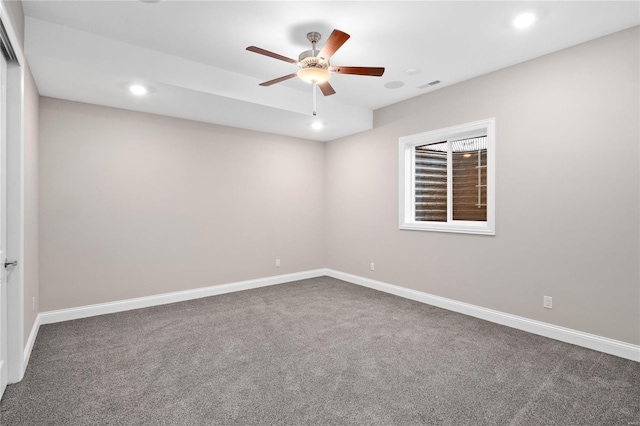 744 Silver Buck Ln, Chesterfield, MO 63005 - carpeted spare room featuring recessed lighting, a ceiling fan, and baseboards