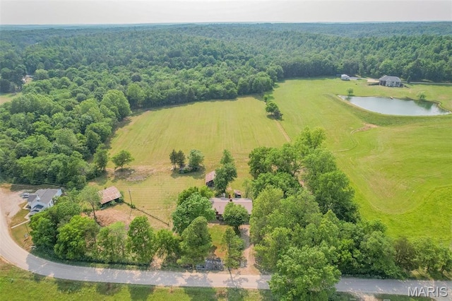 607 County Road 423, Poplar Bluff, MO 63901 - drone / aerial view of a heavily wooded area and a nearby body of water