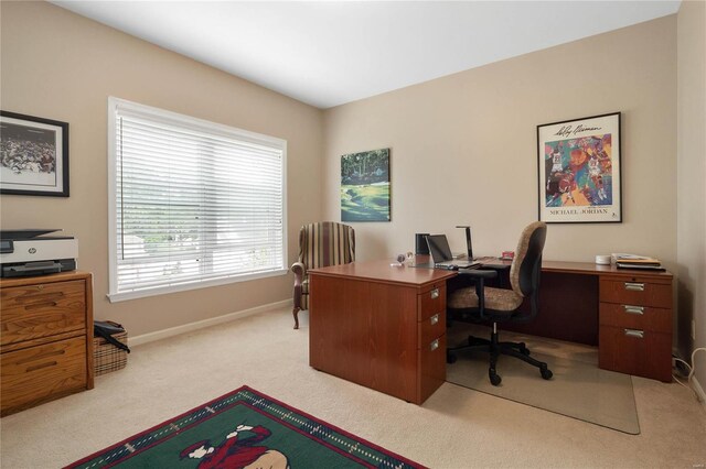 505 N And S Rd Unit 3C, University City, MO 63130 - office area featuring light carpet and baseboards