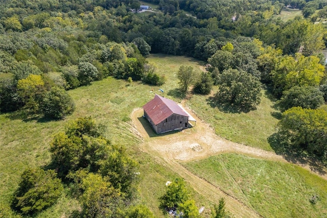 3340 Stonehouse Rd, De Soto, MO 63020 - aerial view of property and surrounding area with a heavily wooded area