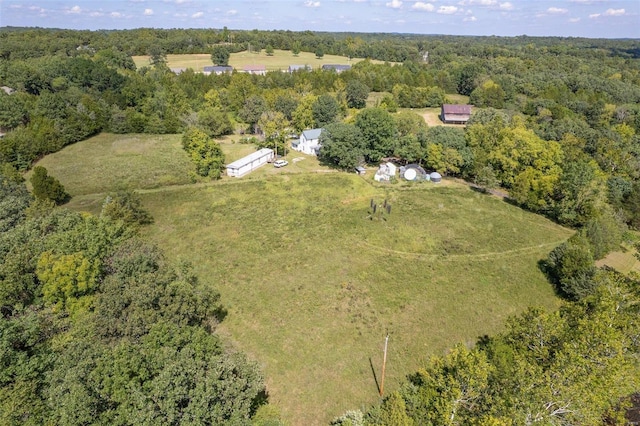 3340 Stonehouse Rd, De Soto, MO 63020 - aerial view of property and surrounding area featuring a heavily wooded area