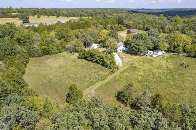 3340 Stonehouse Rd, De Soto, MO 63020 - aerial view of property and surrounding area featuring a forest