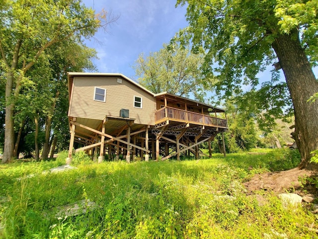 801 S Front St, La Grange, MO 63448 - back of house featuring a wooden deck