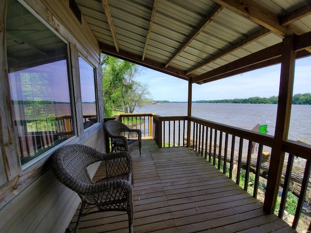 801 S Front St, La Grange, MO 63448 - deck featuring a water view