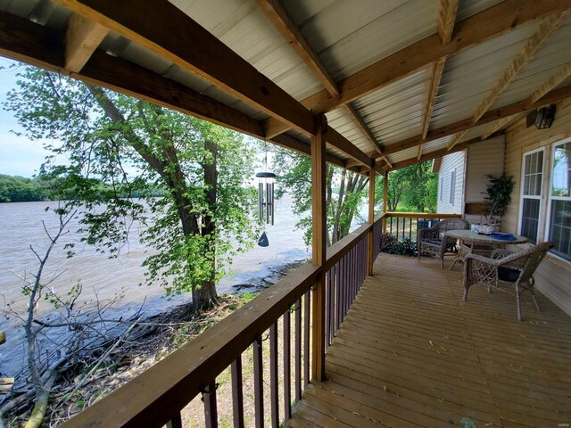 801 S Front St, La Grange, MO 63448 - deck featuring a water view