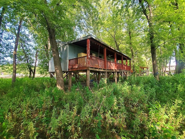 801 S Front St, La Grange, MO 63448 - back of house featuring a deck
