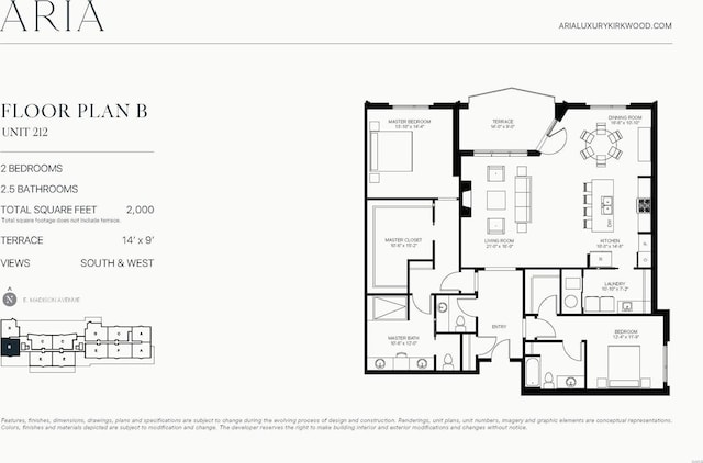 132 E Monroe Unit B-212, Saint Louis, MO 63122 - home floor plan