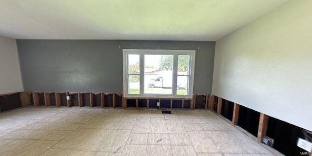view of spare room