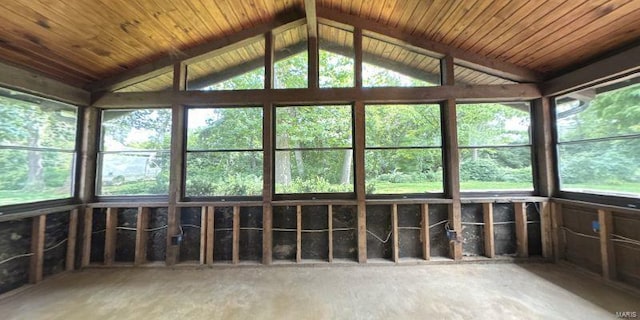 unfurnished sunroom featuring healthy amount of natural light