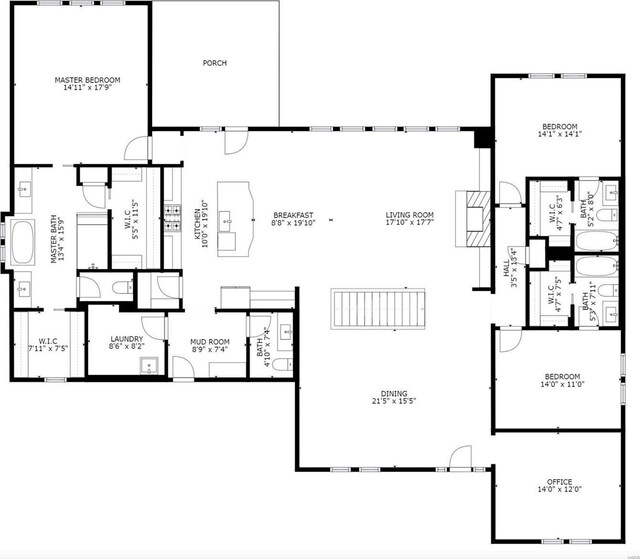 2632 Center Ave, Wildwood, MO 63040 - floor plan / room layout