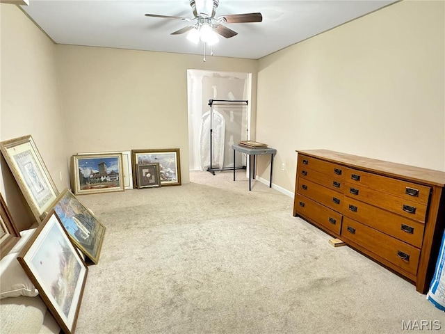 21 Forest Ln, Union, MO 63084 - sitting room with a ceiling fan, carpet, and baseboards