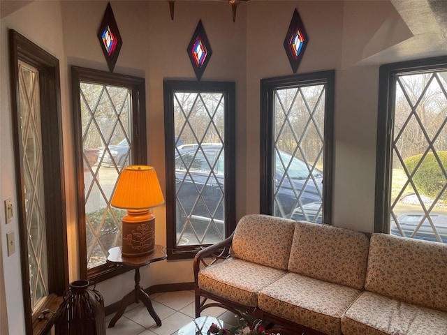 12746 Rolling Hills Dr, Trenton, IL 62293 - sitting room featuring light tile patterned flooring, healthy amount of natural light, and baseboards