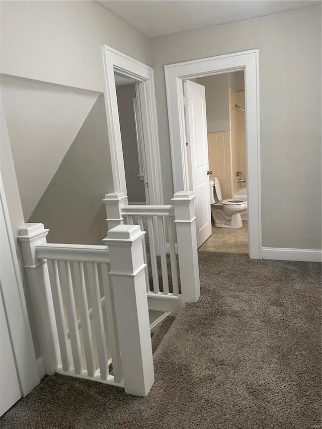 633 E State, Union, MO 63084 - corridor with an upstairs landing and carpet flooring