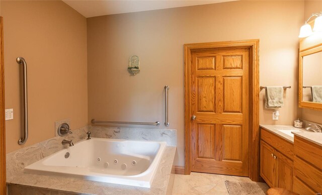 272 NE 1350th Ave, Greenfield, IL 62044 - full bath featuring a tub with jets and vanity