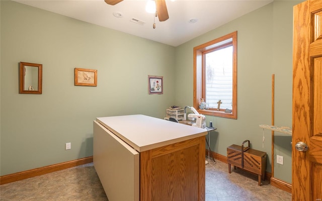 272 NE 1350th Ave, Greenfield, IL 62044 - office space with a ceiling fan and baseboards