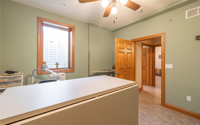 272 NE 1350th Ave, Greenfield, IL 62044 - laundry room featuring ceiling fan and baseboards