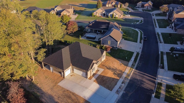 aerial perspective of suburban area