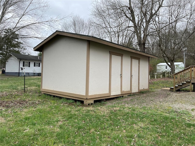 718 E Daniels St, Piedmont, MO 63957 - view of shed featuring stairs