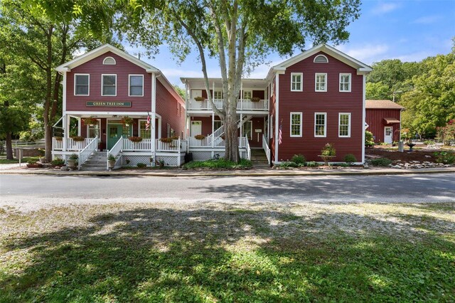 15 Mill St, Elsah, IL 62028 - view of front facade featuring a porch